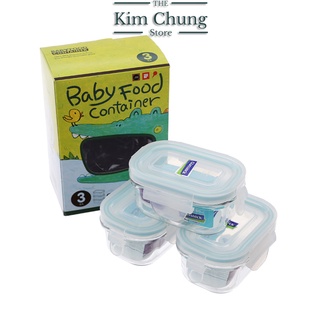 Bộ 3 Hộp Thủy Tinh Glasslock GL543 (150ml x 3) Hàn Quốc - Hàng chính hãng