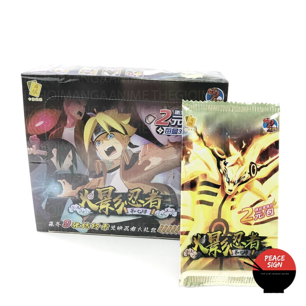Set ảnh thẻ nhân phẩm Naruto Đại chiến làng lá 1 Pack anime chibi sưu tập độc đáo