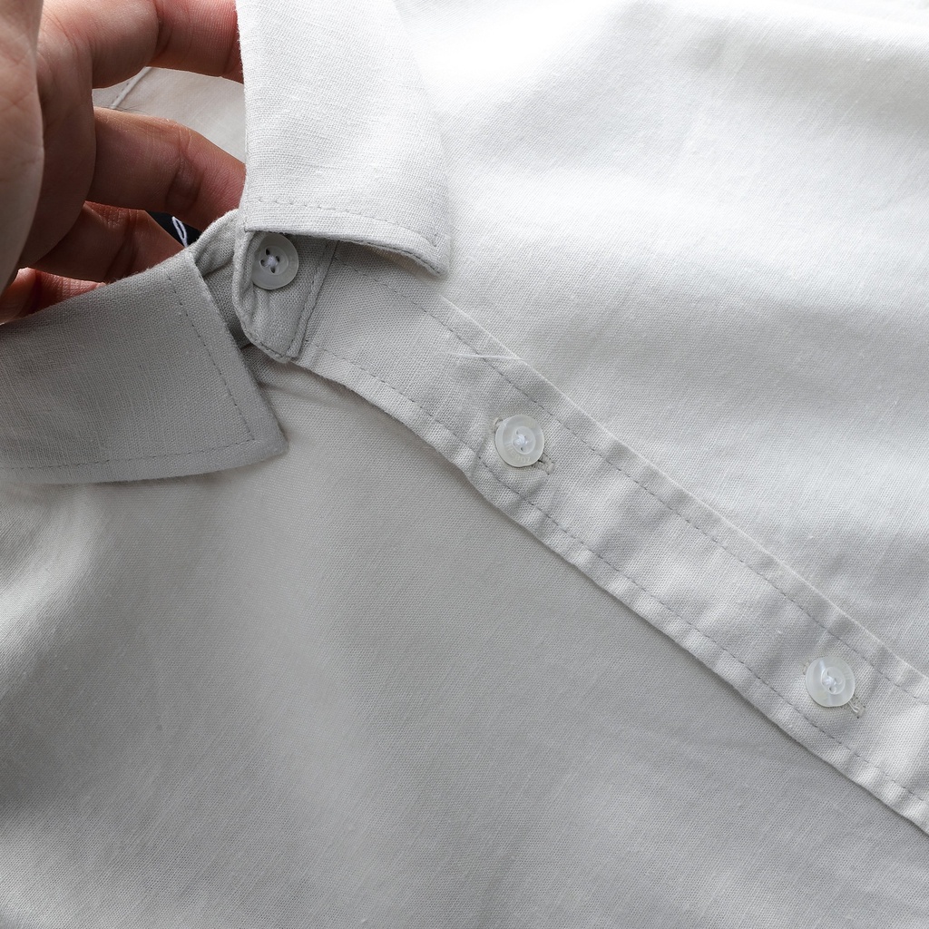 Sơ mi nam ngắn tay HEBOZ cao cấp, form slimfit, vải linen thoáng mát hạn chế nhăn 3 màu - 00001088