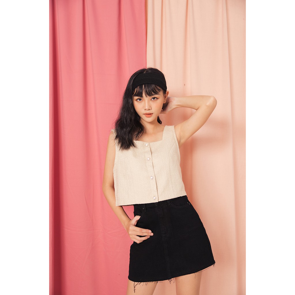 Váy jeans đen JEANS SKIRT BLACK