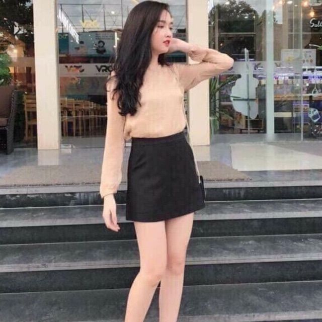 Chân váy chữ A kèm quần đùi trong