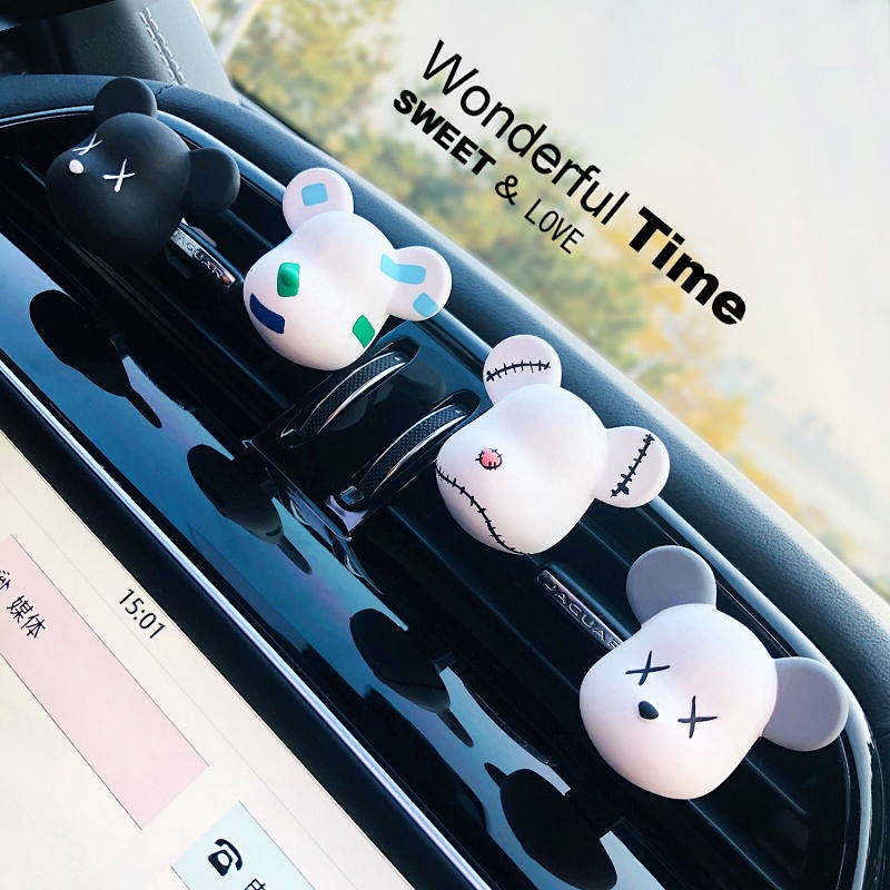 Phụ kiện trang trí khuếch tán tinh dầu/ nước hoa hình gấu dễ thương cho xe hơi