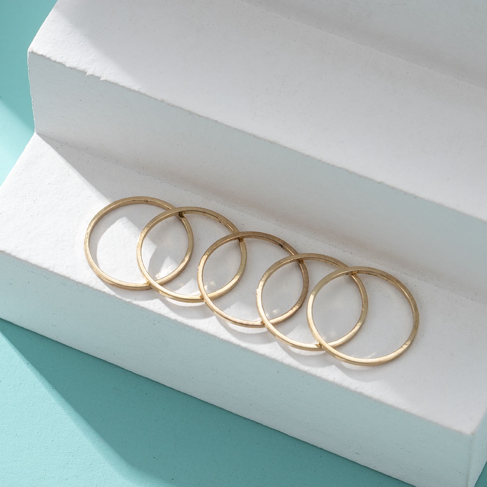 Bộ 5 Nhẫn Đeo Khớp Ngón Tay 14mm Phong Cách Hàn Quốc Độc Đáo