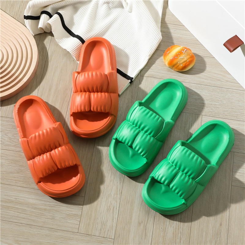 Tikp Dép Sandal Dép bánh mì nữ, Chống Trượt ​đế độn siêuBằng EVA 8 Màu Size 36-45