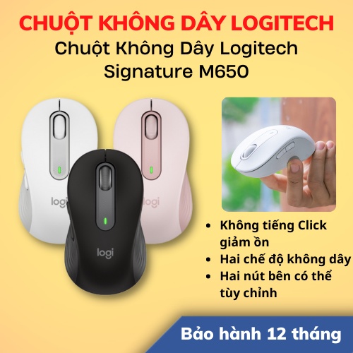[Hỏa Tốc - HCM] Chuột Không Dây Bluetooth Logitech Signature M650 | Hàng Chính Hãng | Bảo Hành 12 Tháng | LSB Store