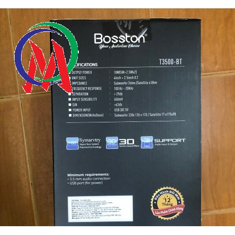 Loa vi tính Bosston Bluetooth 2.1 T3500 âm thanh mạnh mẽ bh 12 tháng