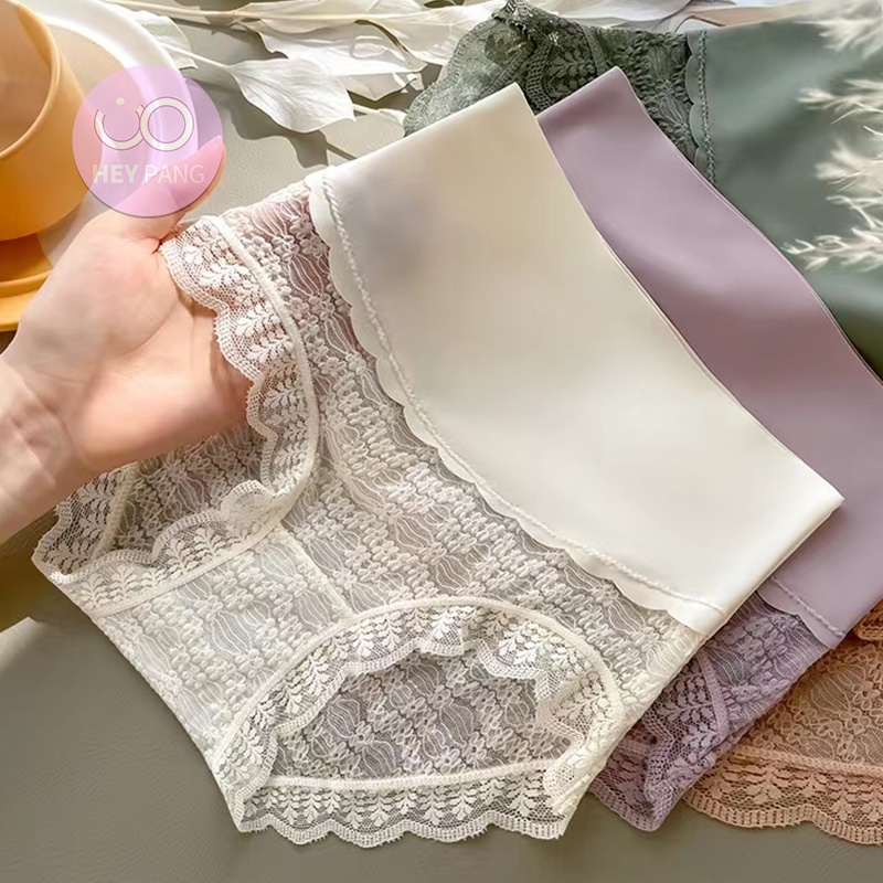Quần lót nữ su ren cạp cao thun lạnh mềm mại siêu đẹp đũng cotton kháng khuẩn HEYPANG VN026