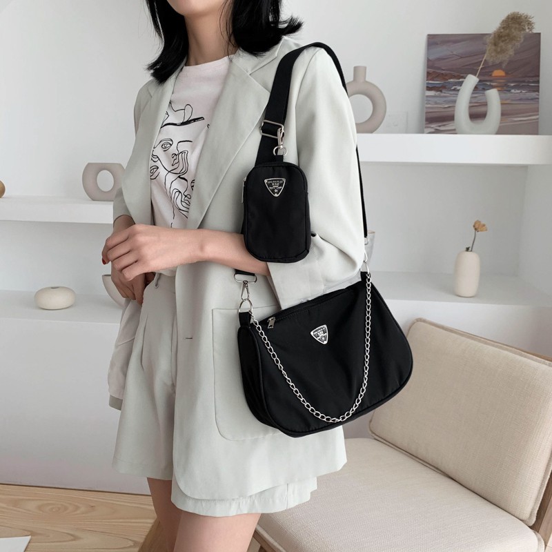 Túi vải phong cách boho 2 dây hàng rẻ S011