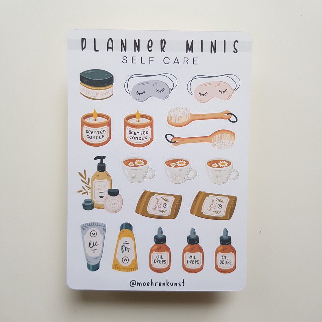 Sticker Trang Trí Sổ - Chủ Đề Nhật Ký - PM SELF CARE - Sổ Đựng Card - Trang Trí LOMO - Trang Trí TOPLOADER