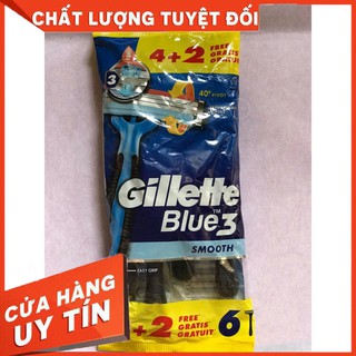 Mỹ phẩm  TinTin Shop- Dao cạo râu Gillette Blue 3 (Gói 4+2) - Xách tay Đức -Cam Kết Uy Tín 100%