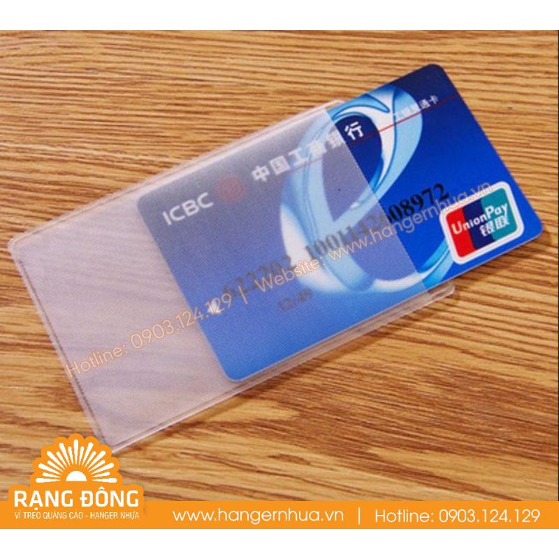 Combo 5 Túi Đựng Trong Suốt Thẻ ATM Thẻ Nhân Viên Thẻ Ngân Hàng Bằng Lái Xe Căn Cước Công Dân Thẻ Sinh Viên.