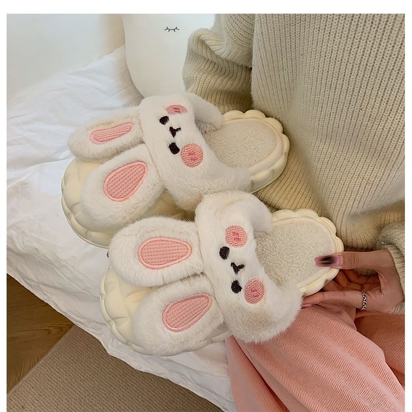 Dép Bông Đi Trong Nhà Chống Trượt Hình Thỏ Dễ Thương Thời Trang Thu Đông 2022 Cho Bạn Gái