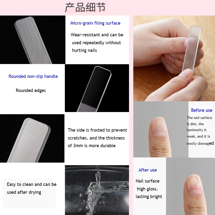 Cây Dũa Móng Tay Mặt Kính Nano Chuyên Dụng Chất Lượng Cao