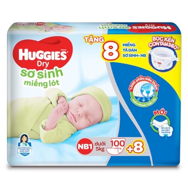 Miếng lót Huggies NB1 100 Miếng