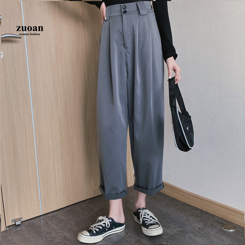 SUXI Quần ống lưng cao thời trang sành điệu