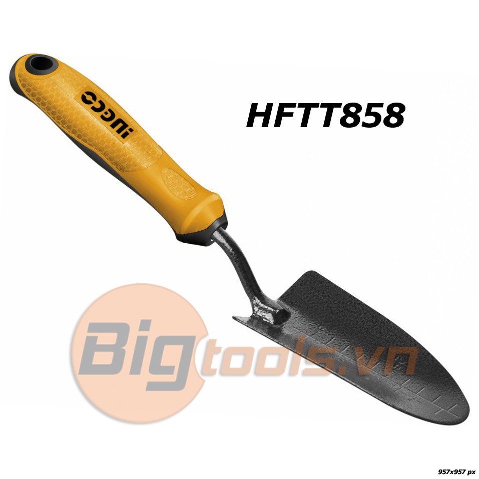 Cây xẻng xúc đất làm vườn Ingco tay cầm nhựa 32cm - 34cm