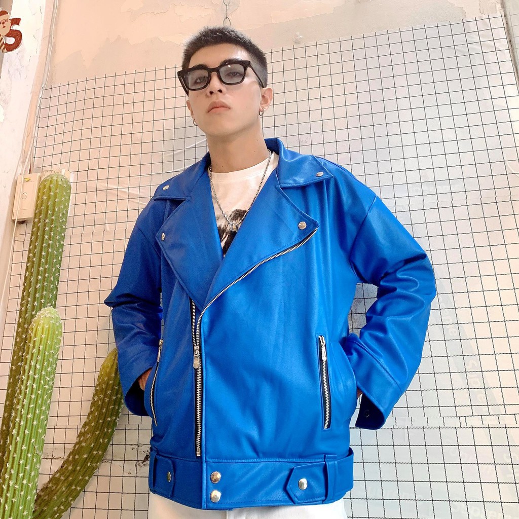AÓ KHOÁC DA JACKET BIKER chẩt chơi nhiều màu