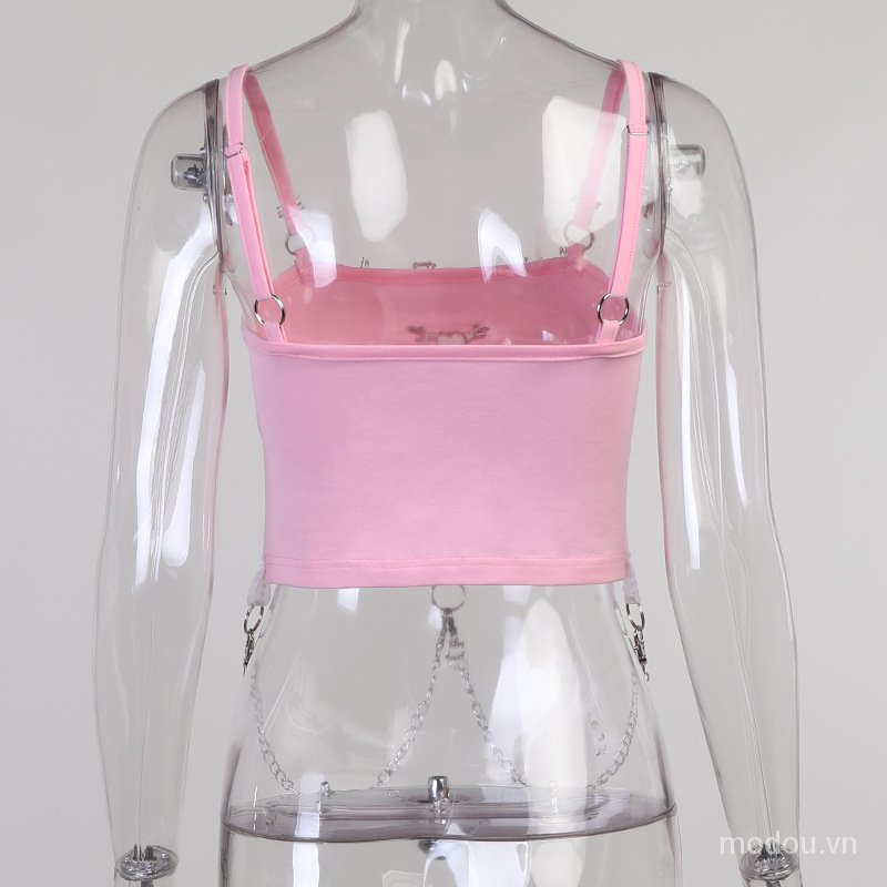Áo Croptop Thêu Họa Tiết Hoạt Hình Xinh Xắn Dành Cho Nữ