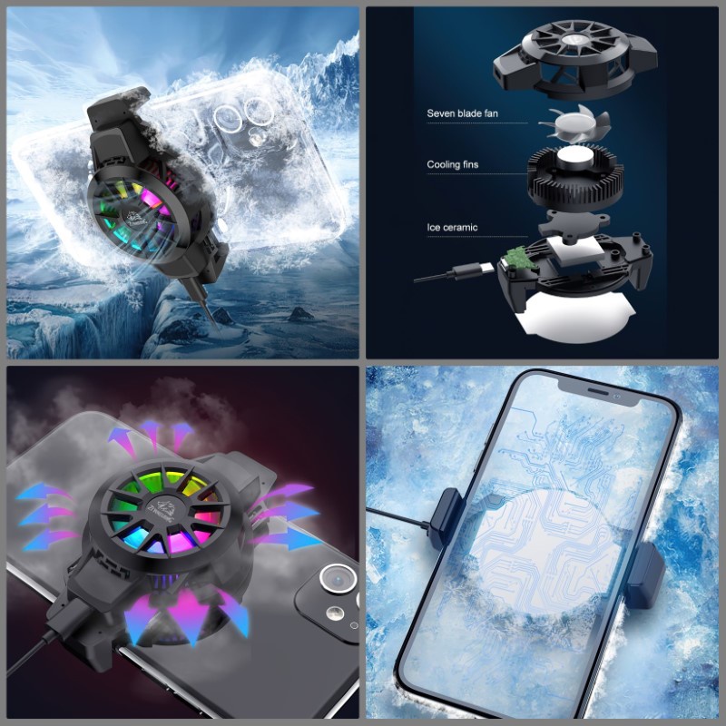 Tản nhiệt sò lạnh Led RGB Z1 Gaming siêu mát cho smartphone