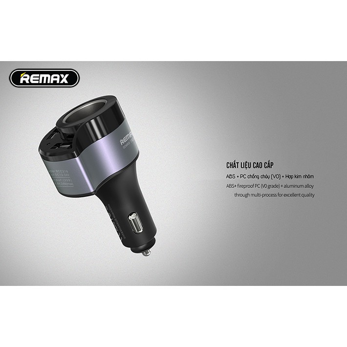 Củ sạc ô tô 2 cổng USB Remax RCC 218 4.8A -Bảo hành 12 tháng Giá tốt nhất shopee