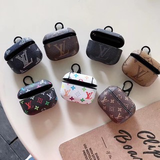 Vỏ Đựng Bảo Vệ Hộp Sạc Tai Nghe Airpods 1 / 2 Bằng Da Họa Tiết Lv