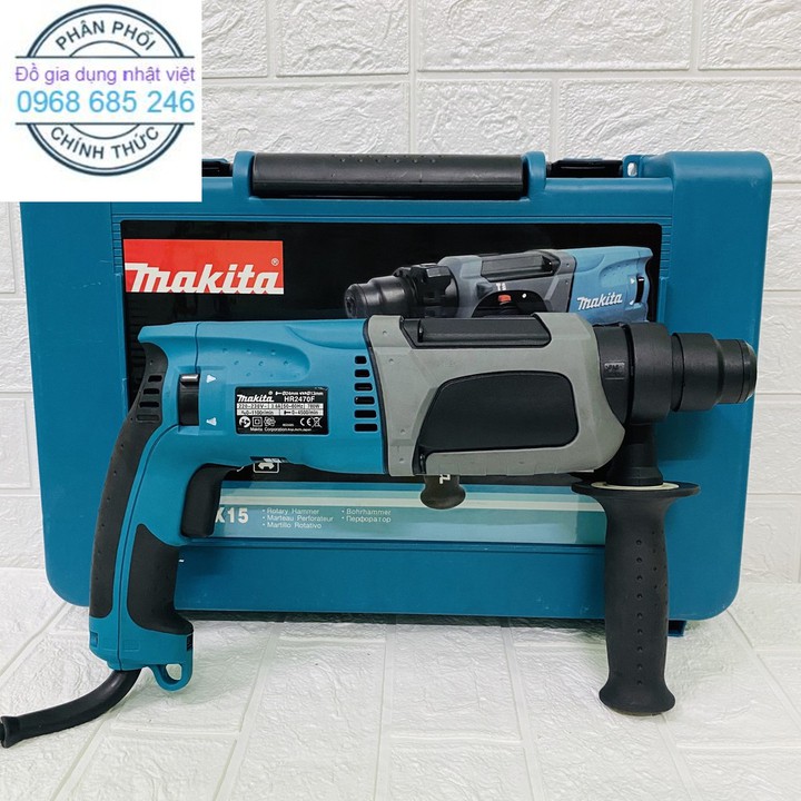 Máy khoan đục bê tông Makita HR2470F, 100% dây đồng, 3 chức năng