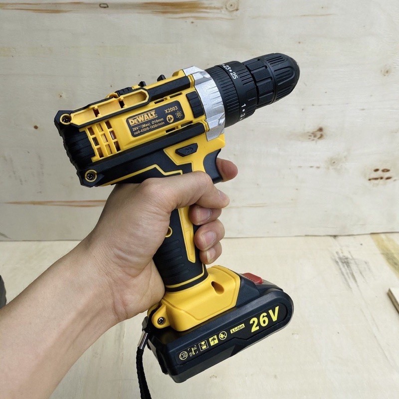 MÁY KHOAN PIN  26vcó đồ nghề 25 chi tiết