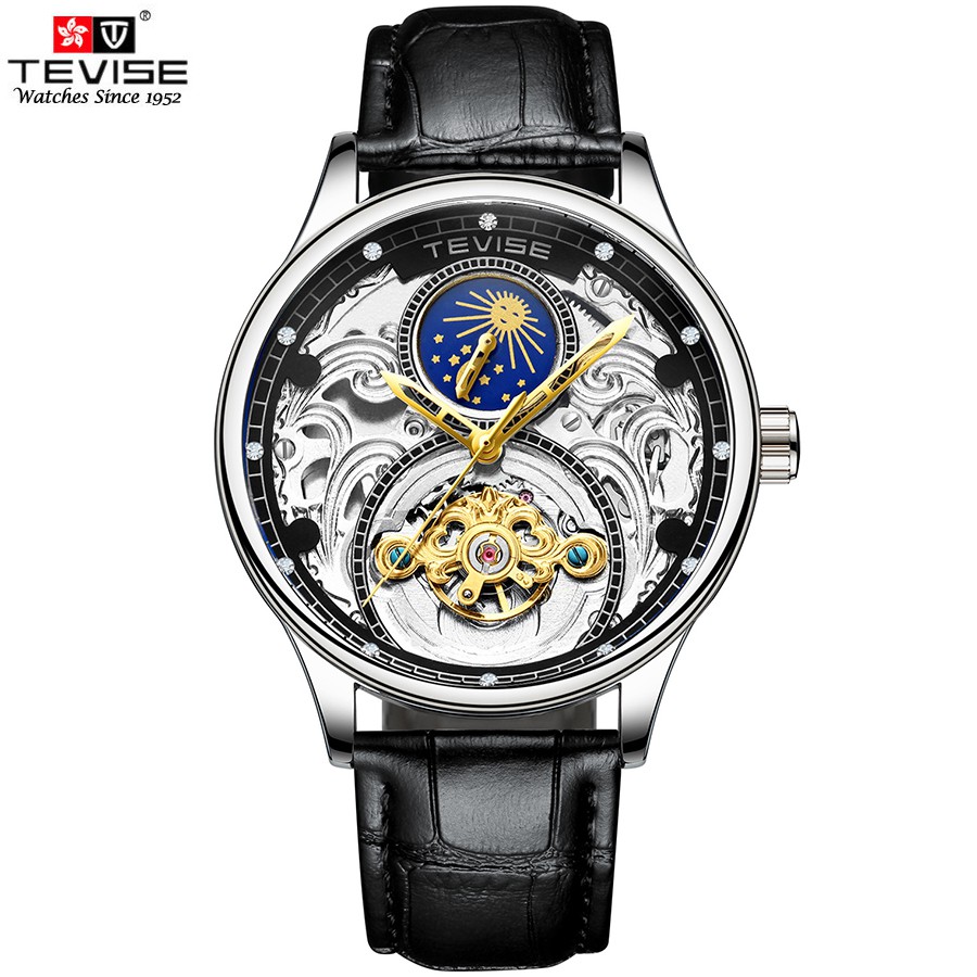 Đồng hồ Cơ Nam TEVISE JORDAN - Dây Da Cao Cấp - Quý Ông Thời Thượng