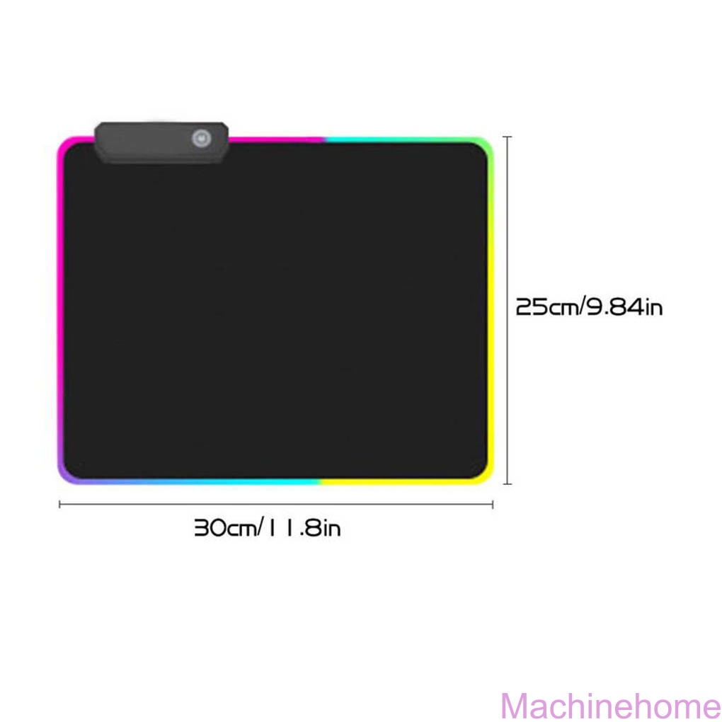 MC-Mouse Pad LED RGB Light 8 Lighting Modes Glowing Mat Non-slip Rubber Bottom Cloth Keyboard Pad
