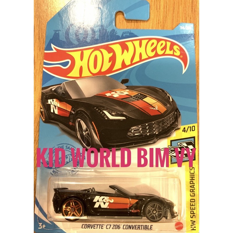 Xe mô hình Hot Wheels basic Corvette C7 Z06 Convertible GRY41.