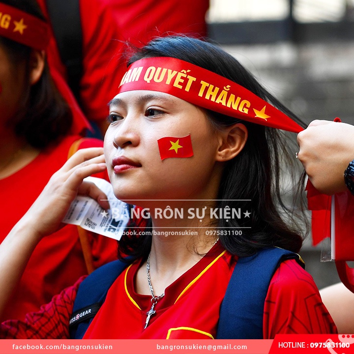 Miếng dán má, sticker dán má trái tim cờ tổ quốc