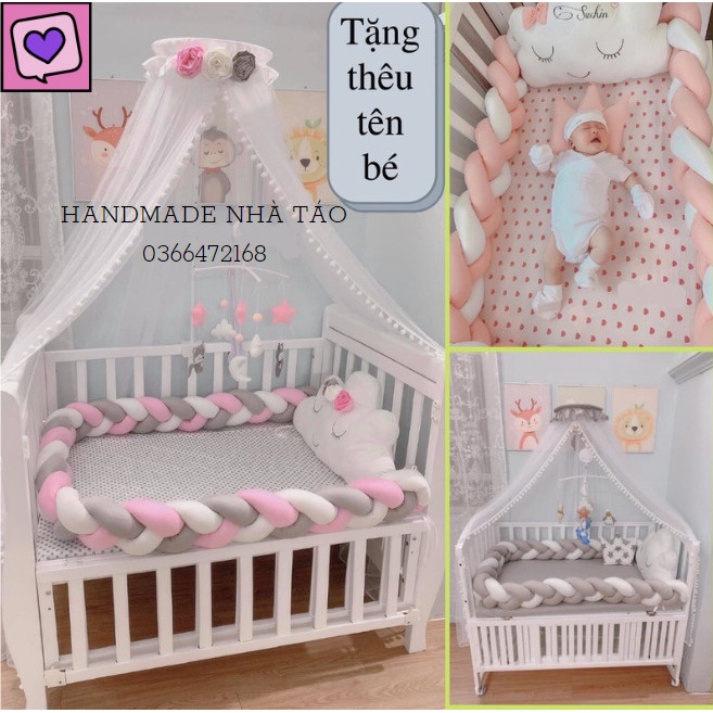Quây cũi xoắn handmade tết 3 Handmade Nhà Táo, quây sam chặn cũi cho bé