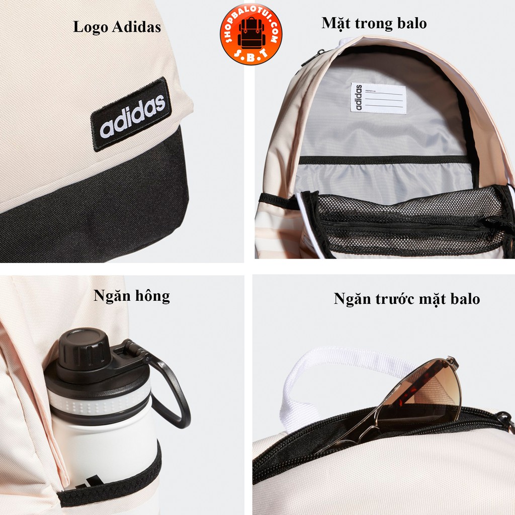 Balo adidas Classic 3-tripes 3 backpack, Balo thời trang cao cấp có ngăn laptop chống nước tốt - Shopbalotui