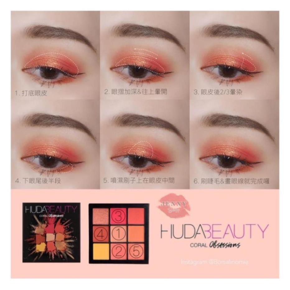 BẢNG MÀU MẮT HUDA BEAUTY CORAL Obsessions Eyeshadow Palette