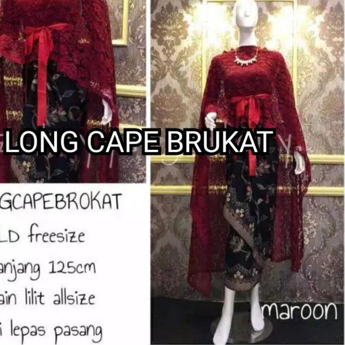 Set Áo Choàng Dài BRUKAT KEBAYA BRUKAT Đầm BATIK Dài Dự Tiệc KEBAYA 052