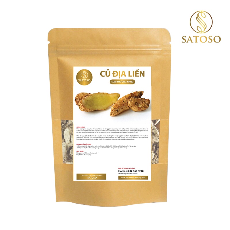 Củ địa liền hàng chuẩn 1kg tốt cho dạ dày giảm đau nhức xươ ng khớp SATOSO SA81