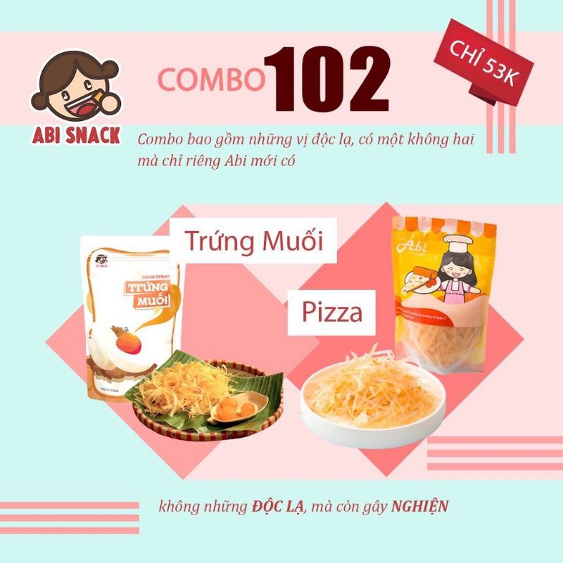 COMBO BÁNH TRÁNG ABI CÓ 102 TẶNG 1 KHẨU TRANG