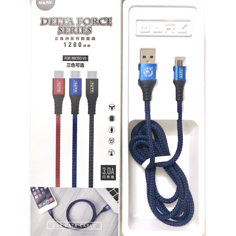 Cáp sạc micro usb chính hãng MK cho samsung, oppo