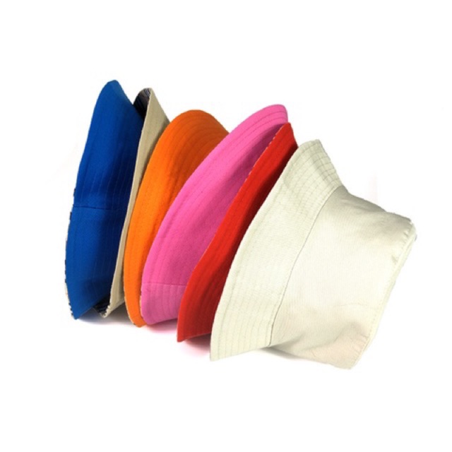 Nón bucket màu trơn 1 mặt