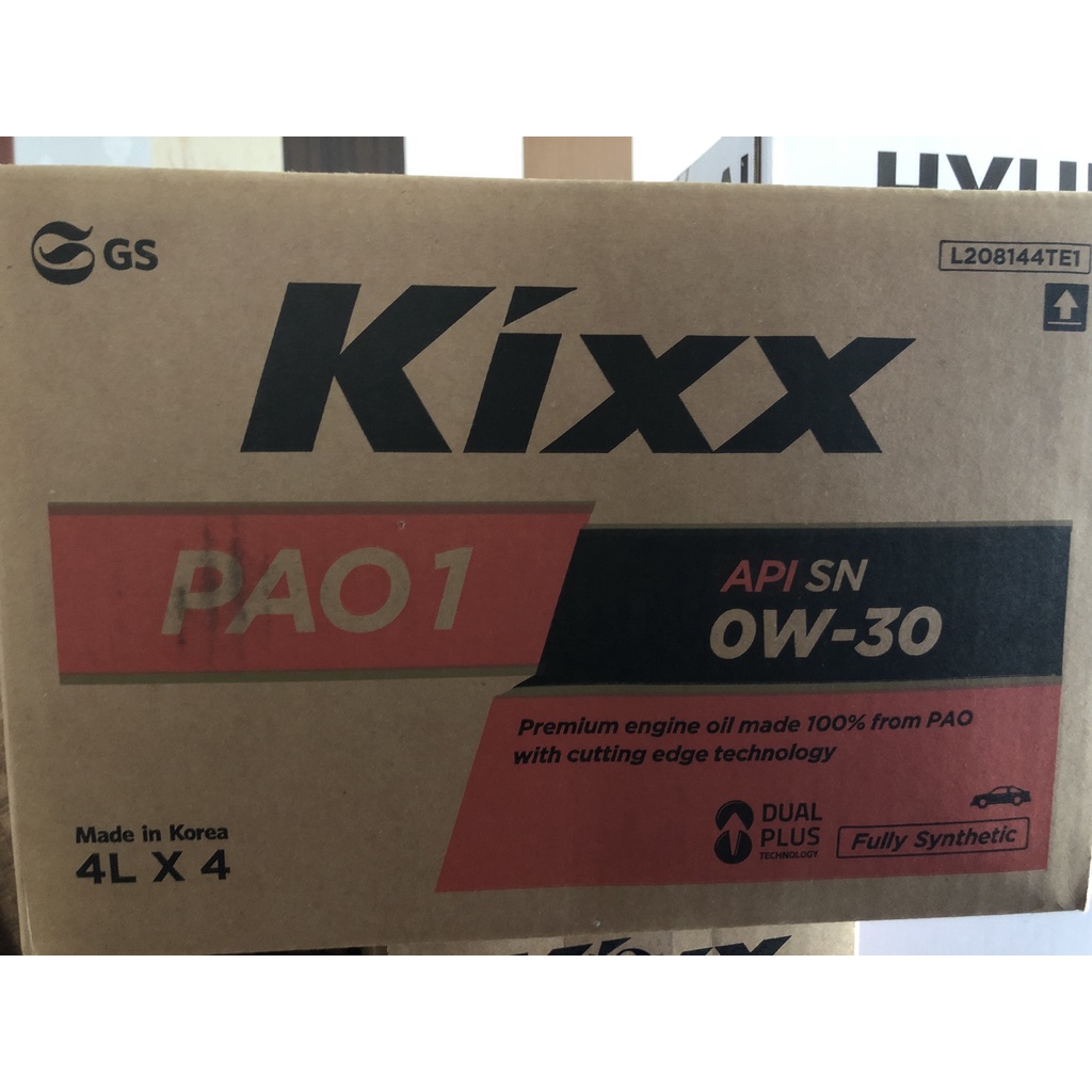 Dầu máy xăng Kixx Pao 1 0W30 (Can thiếc 4L*4)