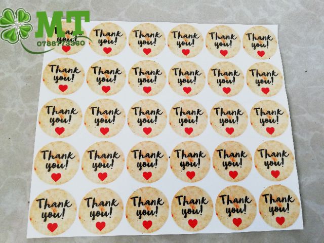 Tem thank you (1 cái) 3cm