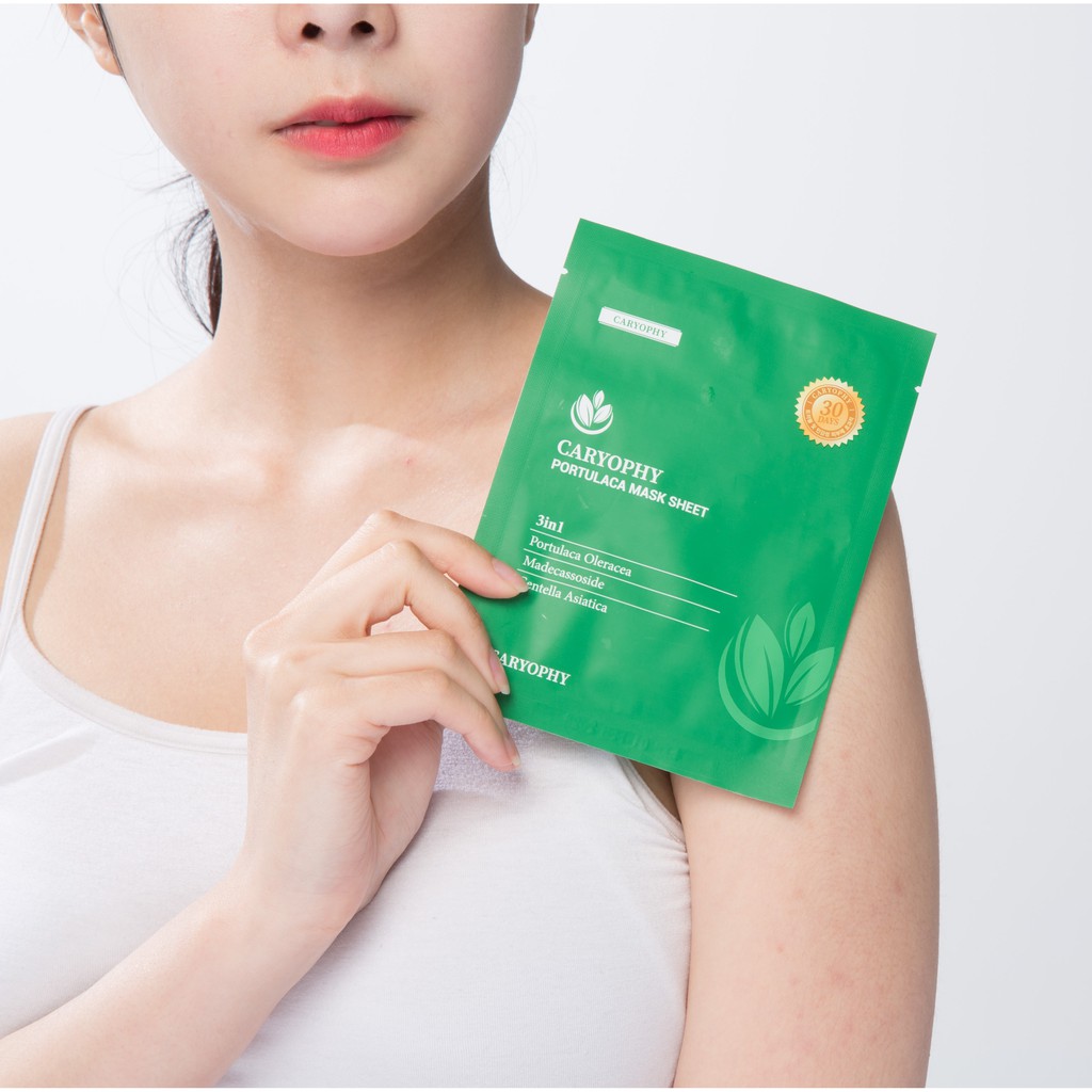 Combo Mặt Nạ Trị Mụn Chuyên Sâu Caryophy Portulaca Mask Sheet 22gr | BigBuy360 - bigbuy360.vn