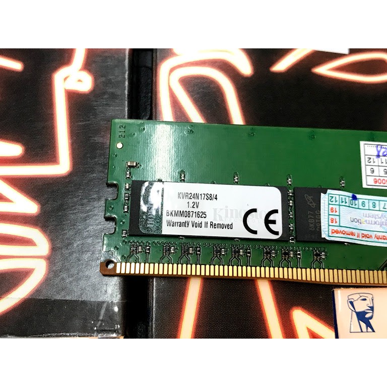 Ram kingston pc 4GB DDR4 2400-Bộ nhớ DDR4 Kingston 4GB (2400) (KVR24N17S6/4) chính hãng mới 100%