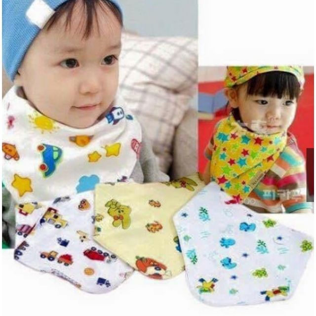 yêm cotton 2 lớp tam giác cực mềm mại cho bé