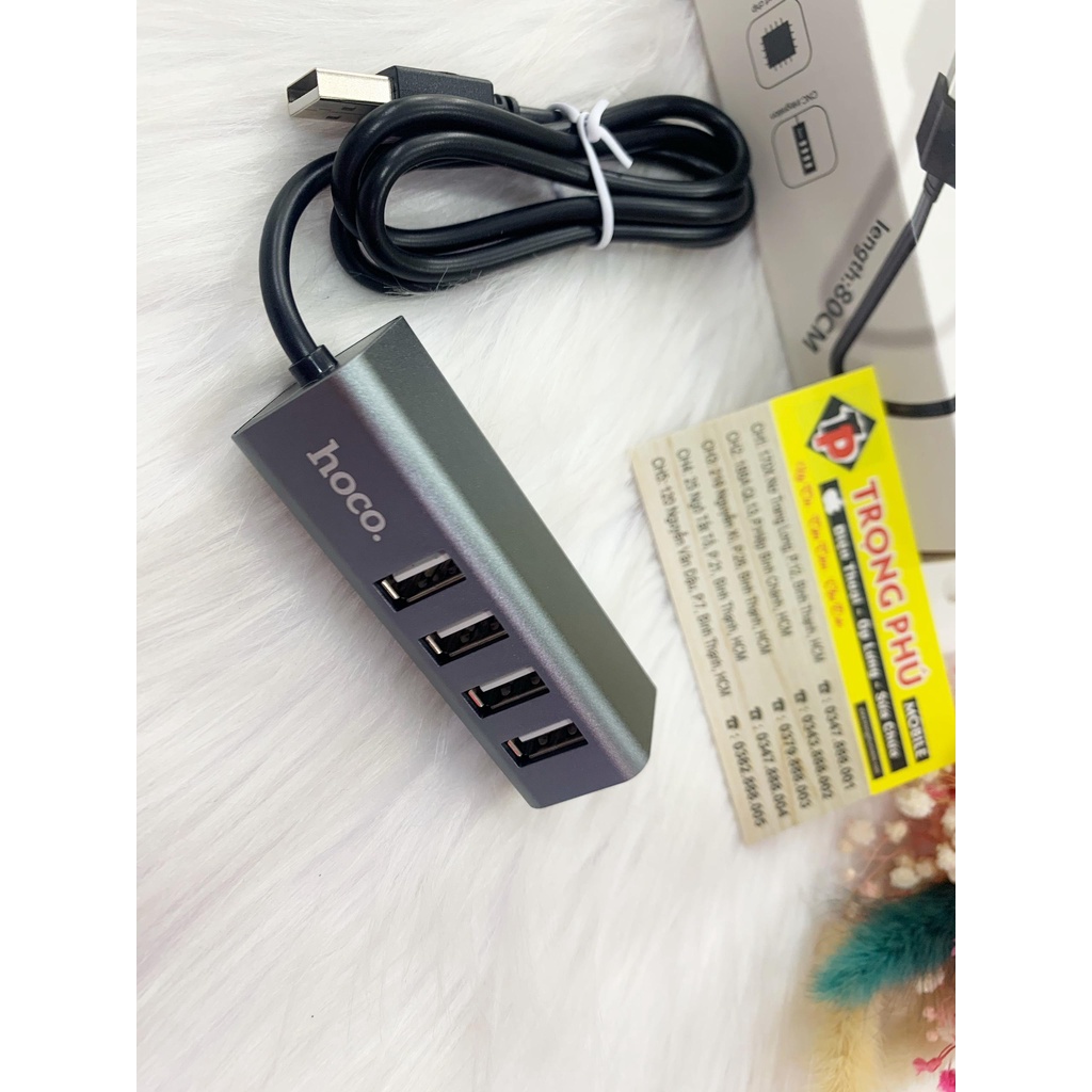 Bộ hub chia 4 cổng usb Hoco HB1 - truyền tải dữ liệu nhanh - sạc cùng lúc nhiều thiết bị