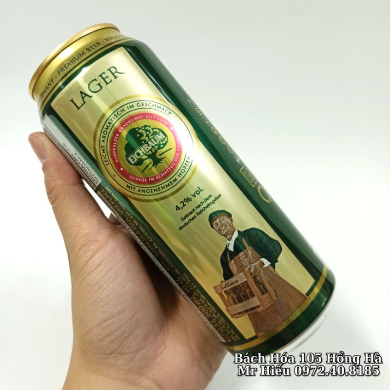 [Hỏa tốc] Bia cây sồi Eichbaur Lager 4,2% thùng 24 lon