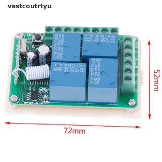 Vas DC 12v 10a 433mhz 4ch wireless relay rf remote control switch receiver n