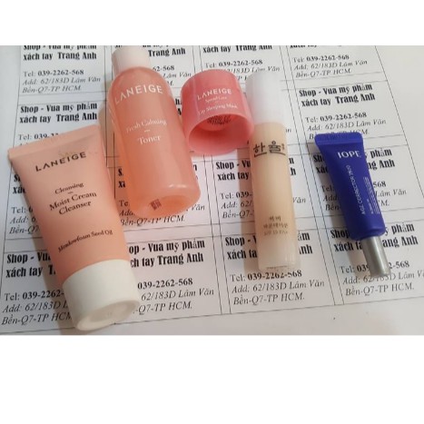 bộ kít chăm sóc da đi du lịch đến từ #laneige, #Hanyul, #iope