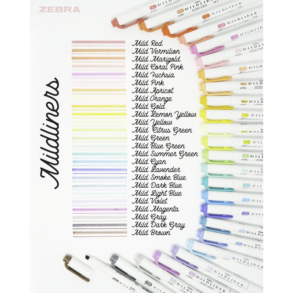 BÚT HIGHLIGHT ZEBRA MILDLINER SET CAM