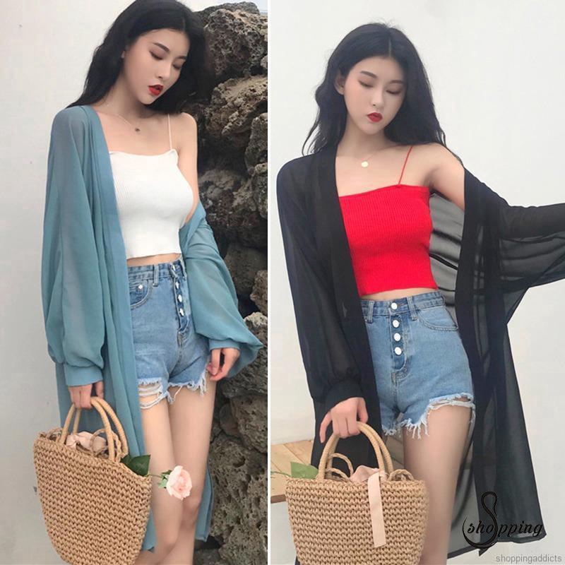 Áo khoác cardigan dài tay chống nắng thời trang nữ tính | BigBuy360 - bigbuy360.vn